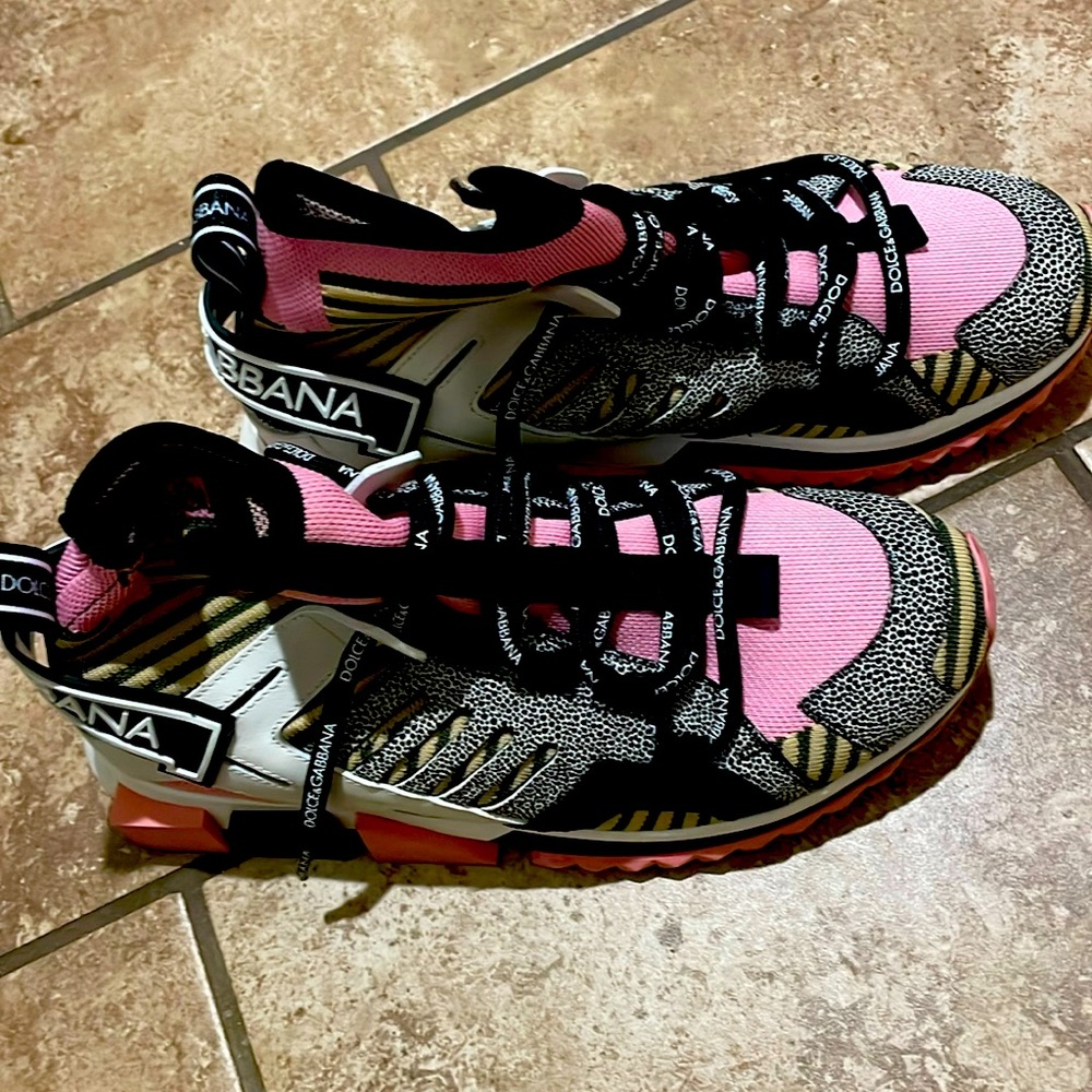 Pink and Black D&G Sneakers